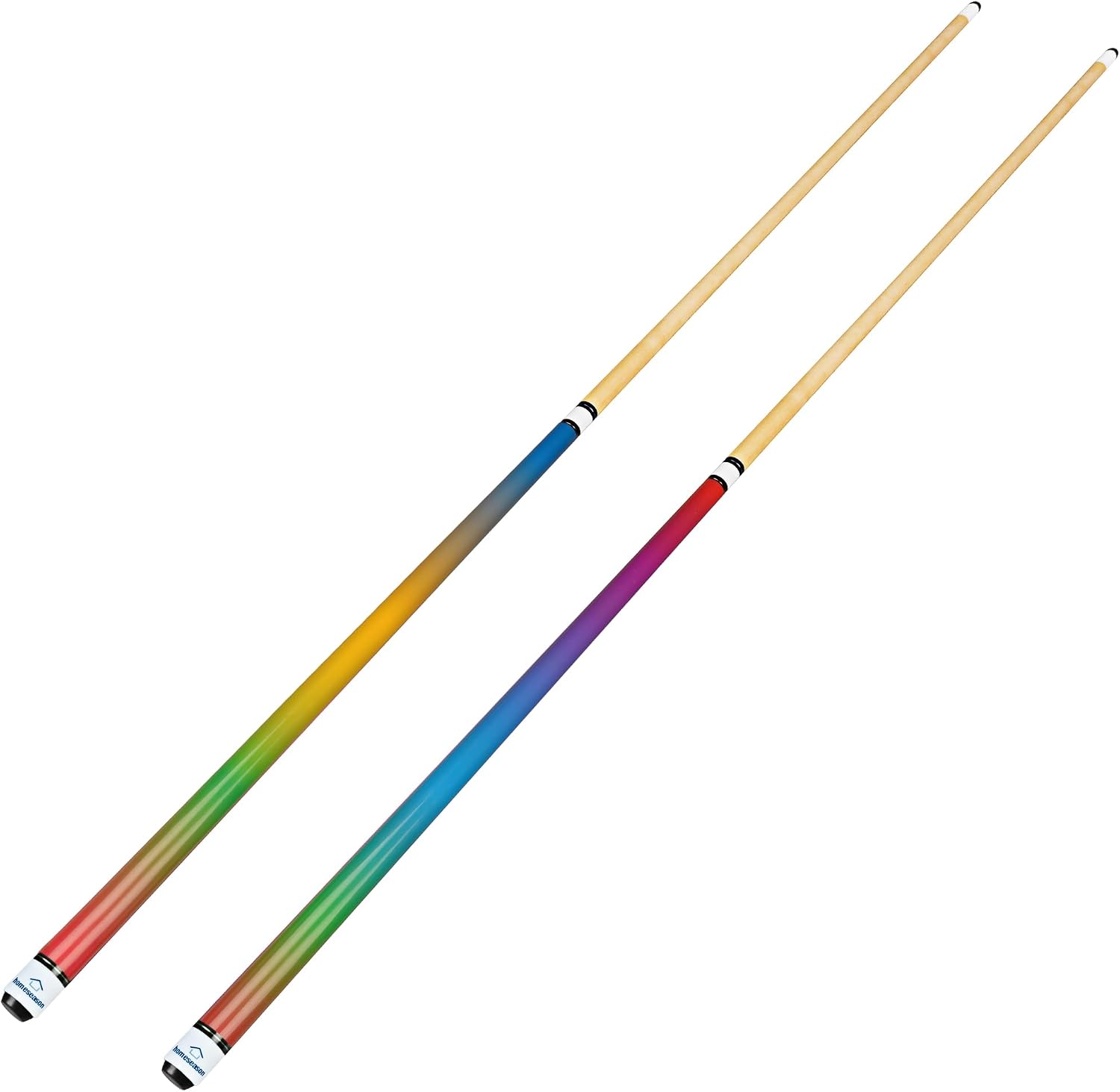 HomeSeason Pool Cues 58 inch Pool Cue Stick with 12.7mm Fiber Leather tip for Beginner, Commercial and Home Entertainment