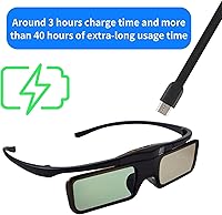 Vista 6 de Sintron ST08-BT - Lentes con obturador activo 2X 3D recargables para RF 3D TV, gafas 3D para Sony, Panasonic, proyector 3D Epson, Samsung 3D TV