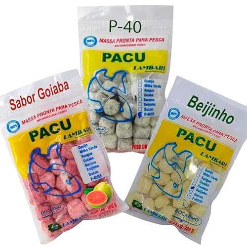 Isca Pronta para Pesqueiro Pacu Piapara Tilapia Kit com 3