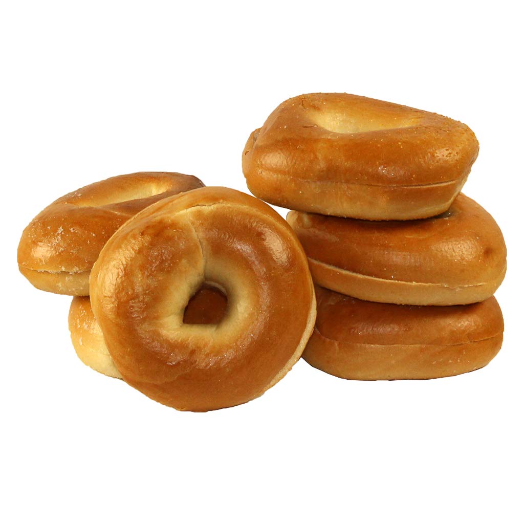 Just Bagels Sliced Plain Bagel, 3 Ounce - 60 per case.