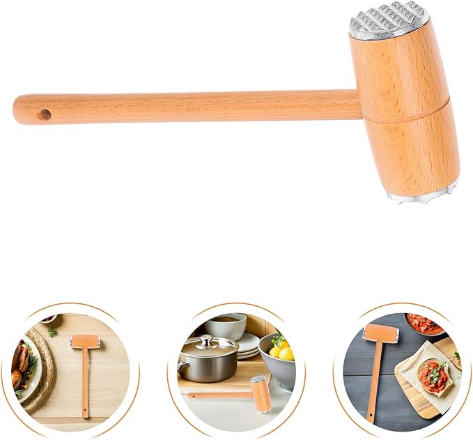 Martillo Ablandador de Carne de Madera 2 Piezas miniatura 9