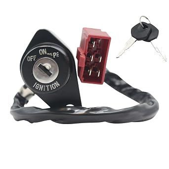 Motorcycle Ignition Switch 5-Pin,5-Wire with 2 Keys 27005-0032 27005-1257 for Kawasaki EN400 EN500 VN400 VN800 VN900 Vulcan 400 500 800 900 Classic Drifter Custom 1990-2022