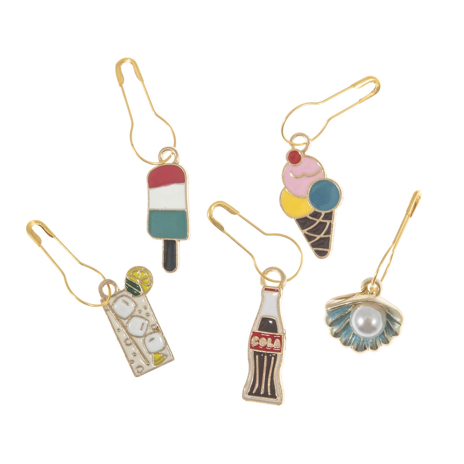 Milward Metal Charm Stitch Markers (Summer)