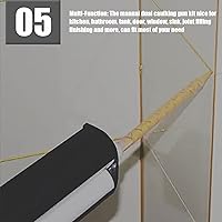 Vista 6 de Pistola de epoxi doble para 6.8 fl oz/6.76 onzas líquidas, pistola de calafateo de doble cartucho, manual manual de mano con adhesivo adhesivo