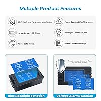 Vista 2 de AC 80-260V 100A Multi-Function Power Monitor LCD Digital Display Voltage Current Frequency Power Factor Energy Meter Ammeter Voltmeter with Split