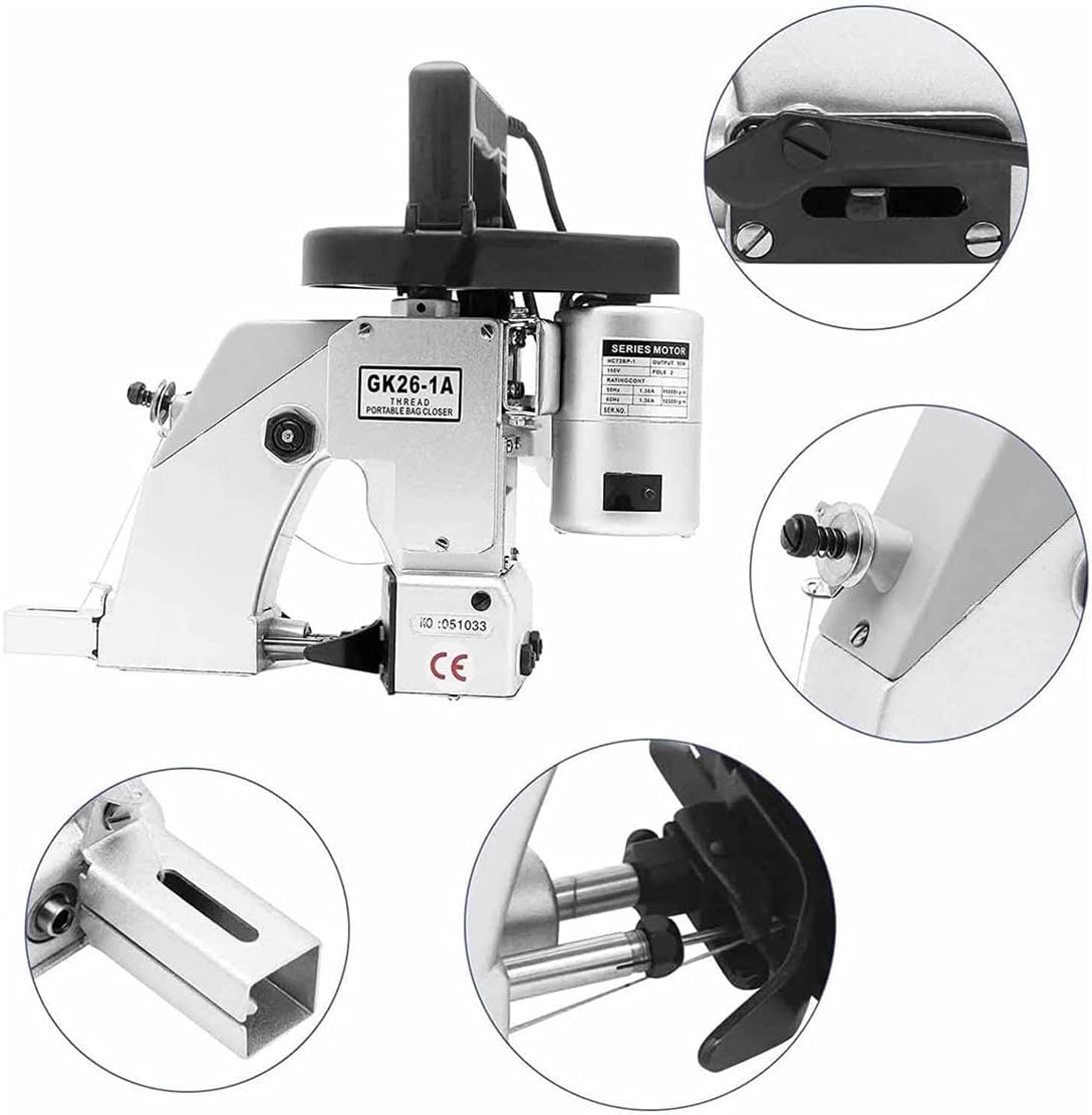 Industrial Bag Closing Machine,Electric Stitcher Knitted Bag Sealing Packing Machine,Automatic Woven Bag Closer Packing Machine for Burlap PP