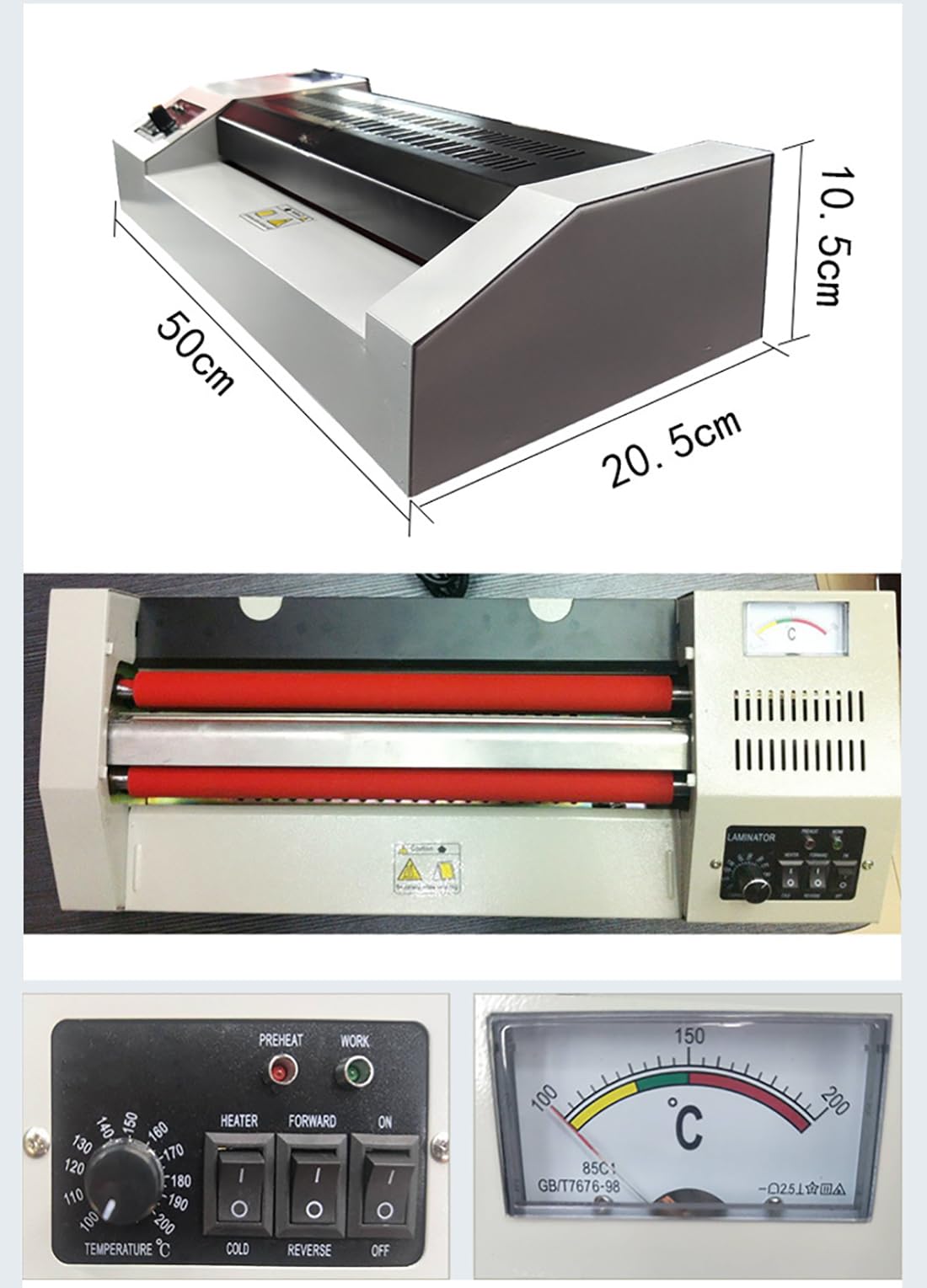 Laminator dokumentów, laminator termiczny A4, zaawansowana technologia nigdy nie zacina się, automatyczne wykrywanie, maszyna do laminowania 320 mm dla firm