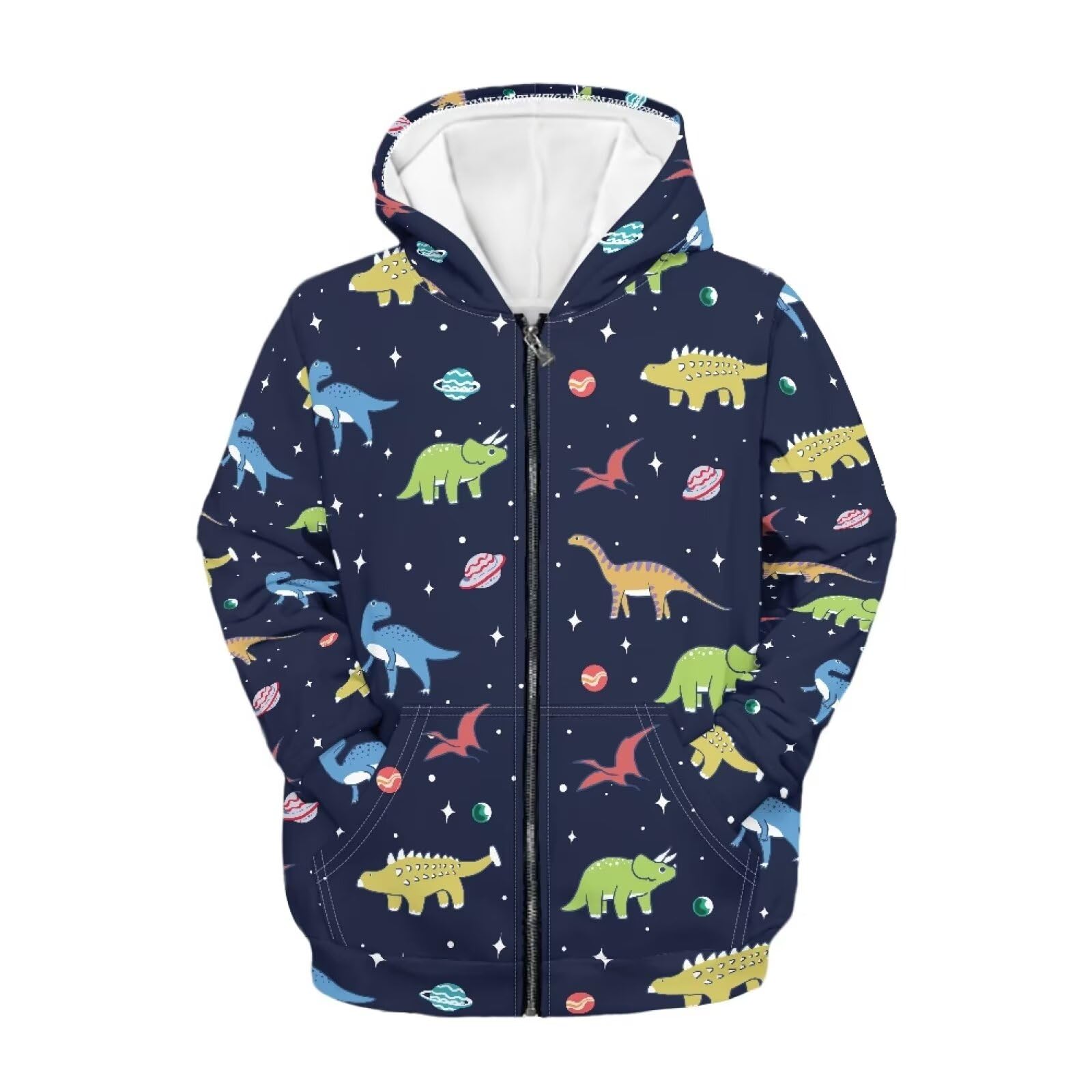 Zipper Hoodie for Kids Full Zip Up Sweatshirt Active Coat Hooded Pullover with Pockets Size 6-16 Boys Girls