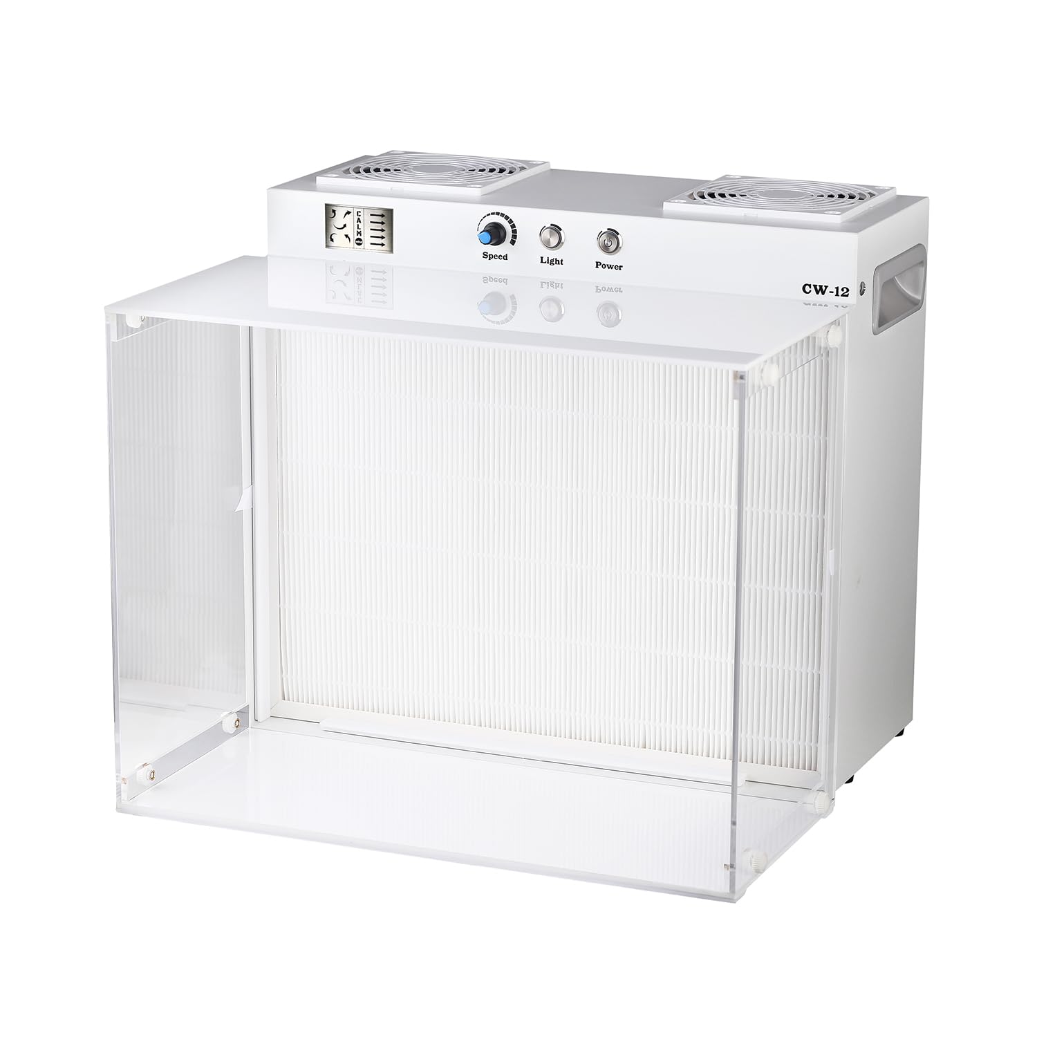 Mycology - Campana de flujo laminar con filtro HEPA H13, FFU, 17.3 x 14.8 x 14.8 pulgadas, campana de flujo laminar para laboratorios/salas limpias/inoculación de esporas de hongos