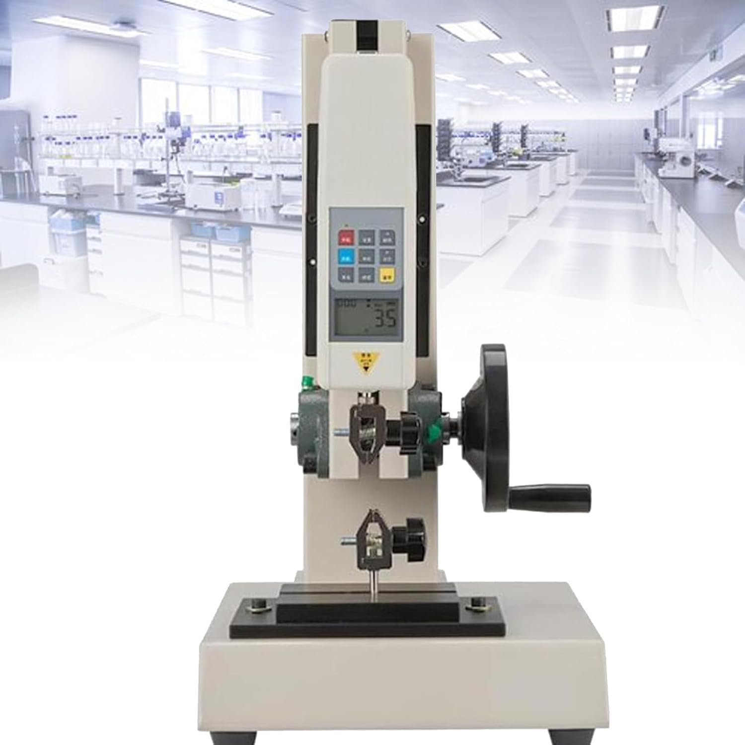 Cyfrowy Tester Siły Rozciągania/Ściskania 1000N, Ręczne Stanowisko Testowe z Napędem Kołowym i Wyjściem USB do Badań Materiałów w Laboratoriach QC i R&D