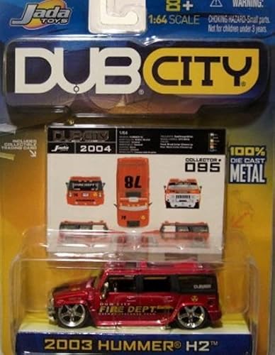 Jada Dub City Fire Dept. 2003 Hummer H2 1:64 Escala 1:64 Coche fundido por Jada Toys