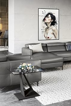 Ink & Emotion Sensual Abstract Woman Art Poster Rolled Canvas