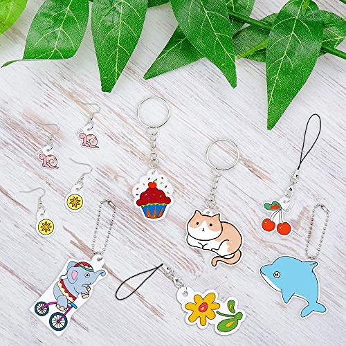 image for Hysagtek 158 Pcs Shrinky Sheets Kits, Including 17 Pcs Shrinky Art Hea