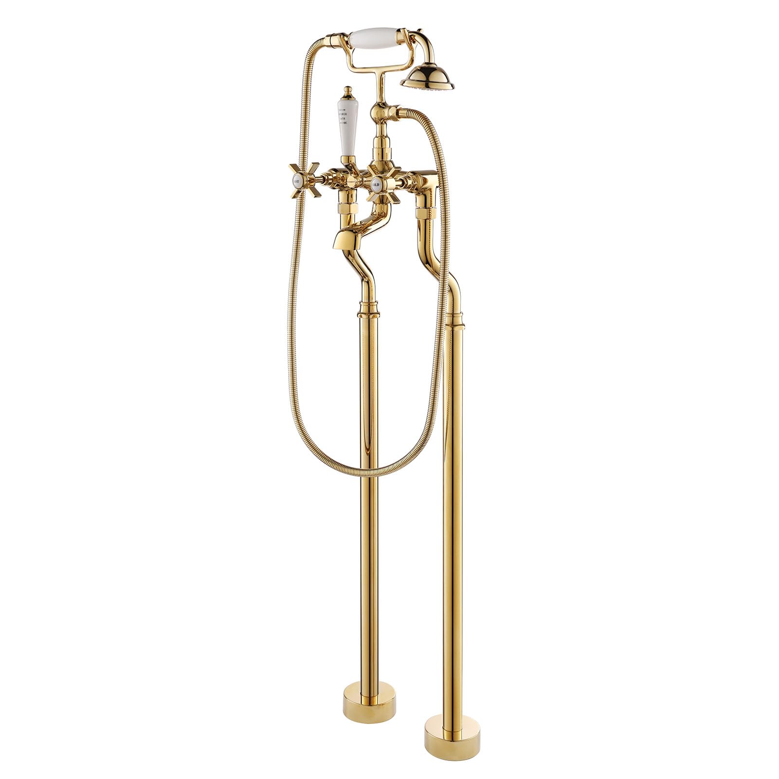 Robinet de baignoire autoportant pour un bain relaxant style rétro chic