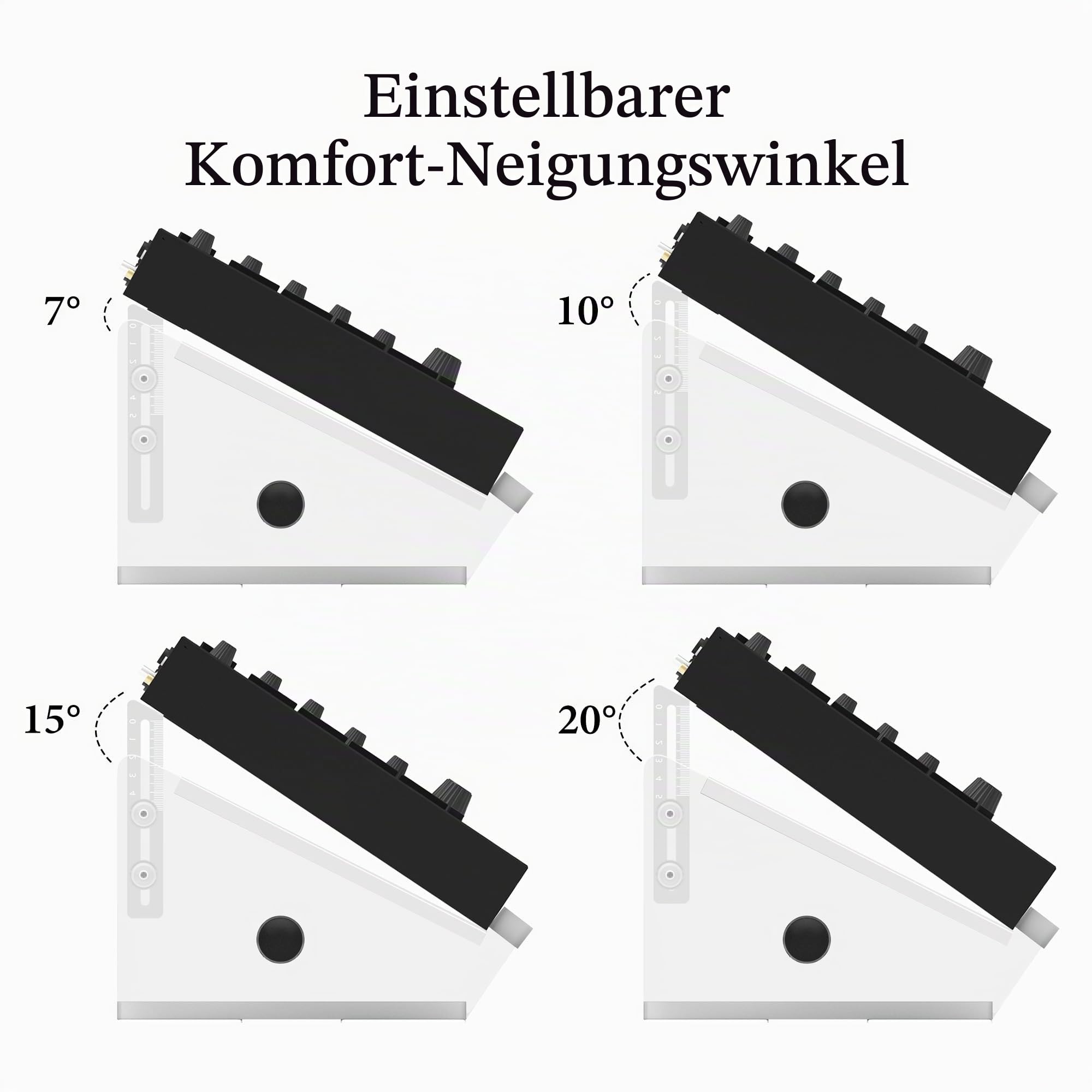 Geekria Audio-Interface Desktop-Ständer, Größe 11"–18,9" für MIDI-Controller/Drum-Machine/Sampler/Synth & mehr, kompatibel mit Akai Professional MPC Live III/Live II, Ableton Push 3