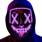 Poptrend Halloween Mask LED Light up Masks for Festival Cosplay Halloween Costume Masquerade Parties,Carnival,Gifts
