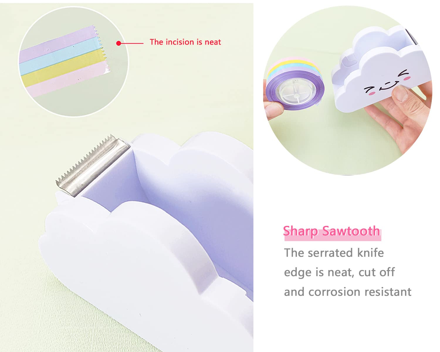 Wolken Klebebandabroller Mit Regenbogen - Niedlicher Tape Dispenser Für Basteln & Büro