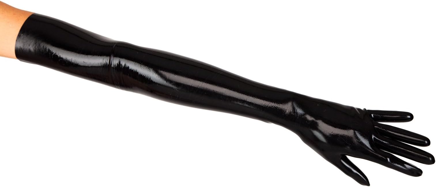 Premium THIN Latex Long Gloves (Opera Length) Fetish - Black (Medium)