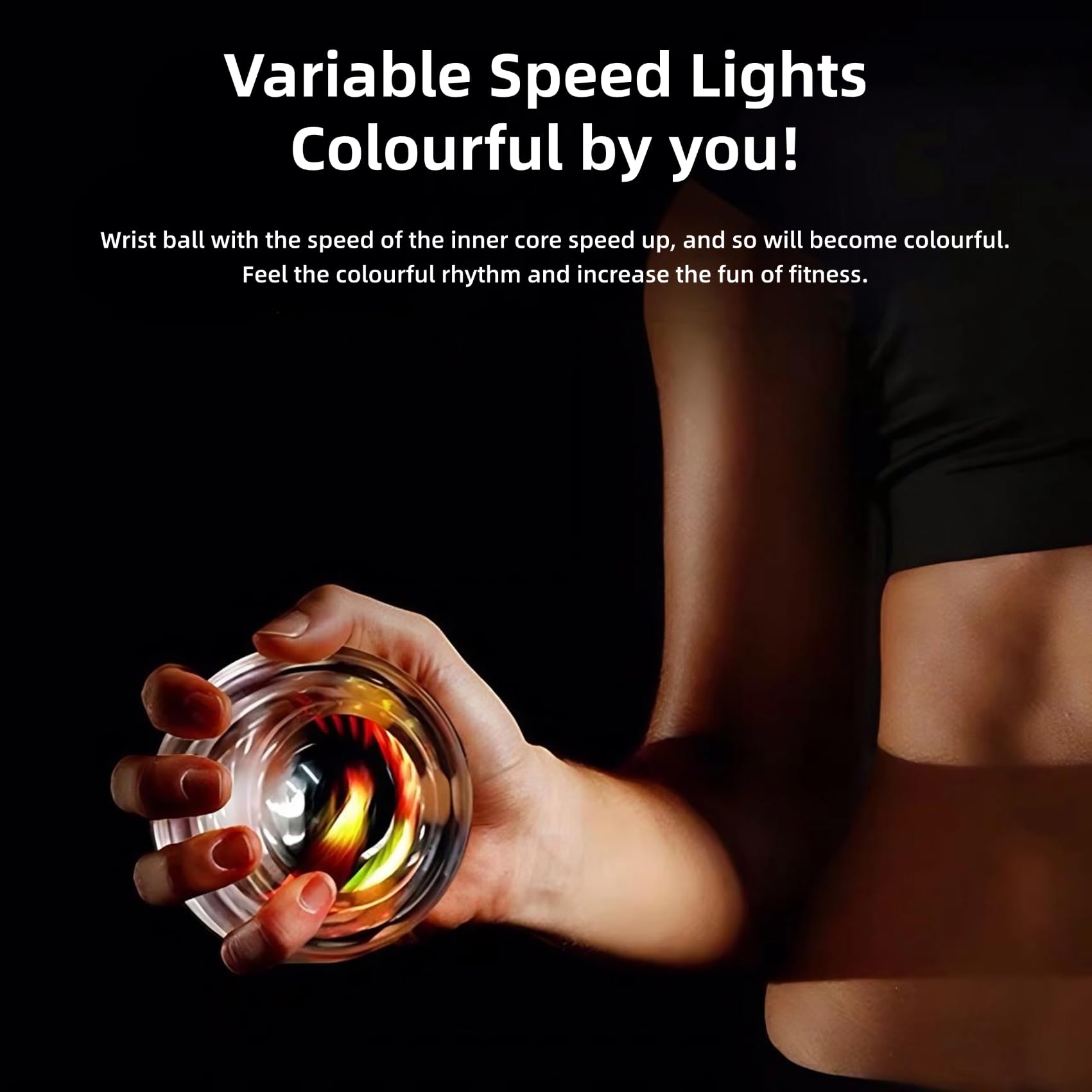 Palla Giroscopica Ezweiji Da Polso - Avvio Automatico, Con Luci LED, Per Allenamento Braccia E Polsi