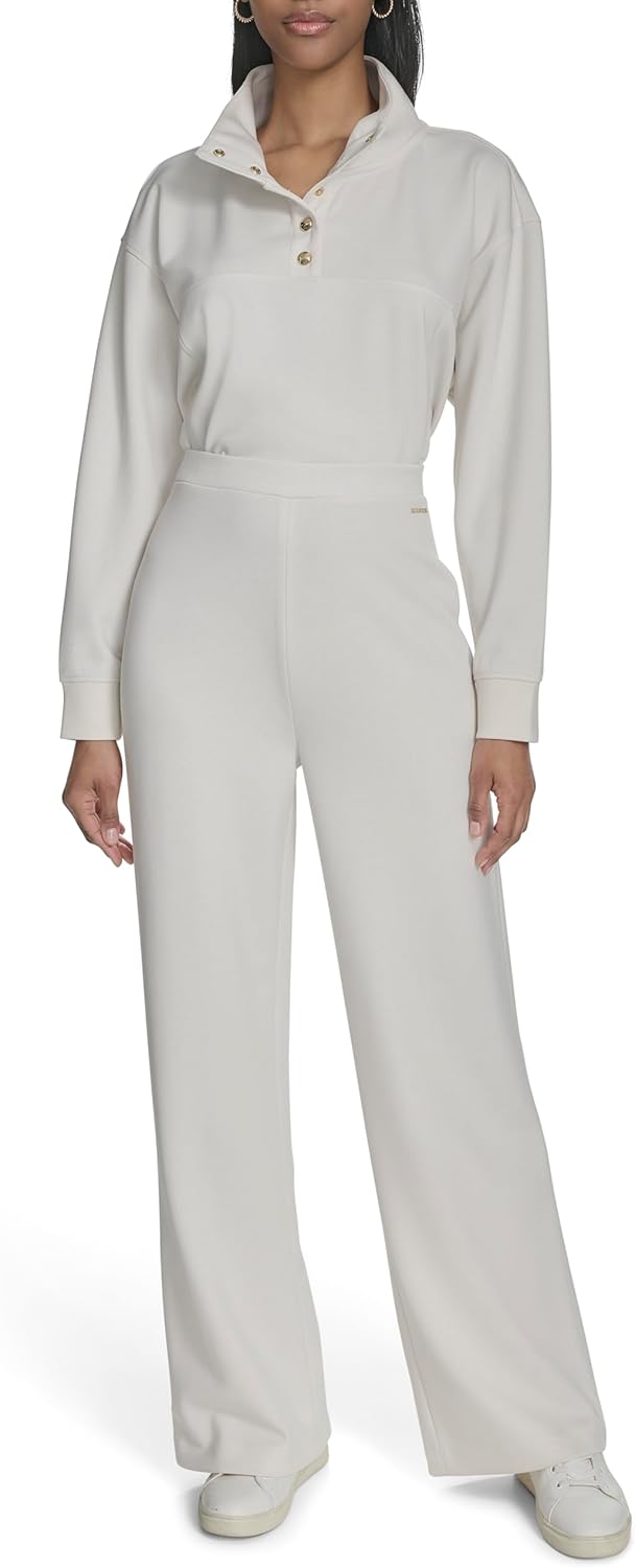 Halston Womens Straight Leg Scuba Office Workwear Pant - Image 2