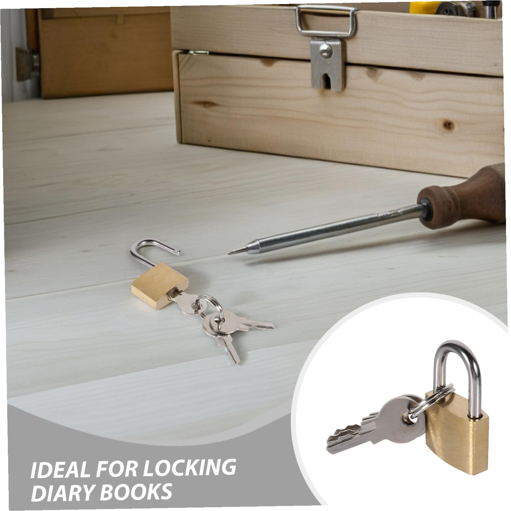DOITOOL 12 pezzi Mini Lucchetti in Rame con Chiave Lucchetto Compatto per Bagagli Zaini Diari Valigie e Armadietti Serratura Portatile Leggera e Robusta per Sicurezza Quotidiana