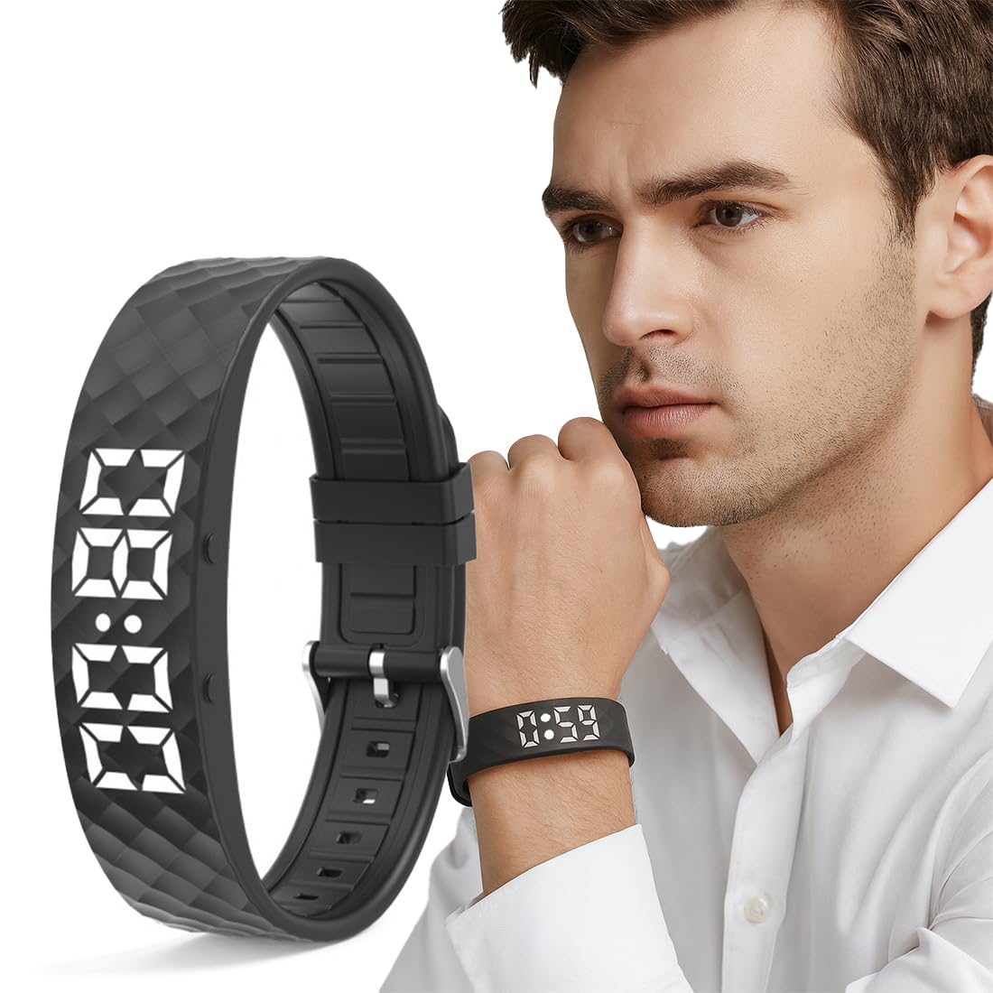 Amazon.de: bergxperten Vibrationswecker Armband – Sanfter Wecker ohne Ton,  Schlafphasen‑Weckfunktion, 8 Alarme, USB‑Aufladung, leises Aufwachen für  Paare, Schichtarbeiter & Tiefschläfer