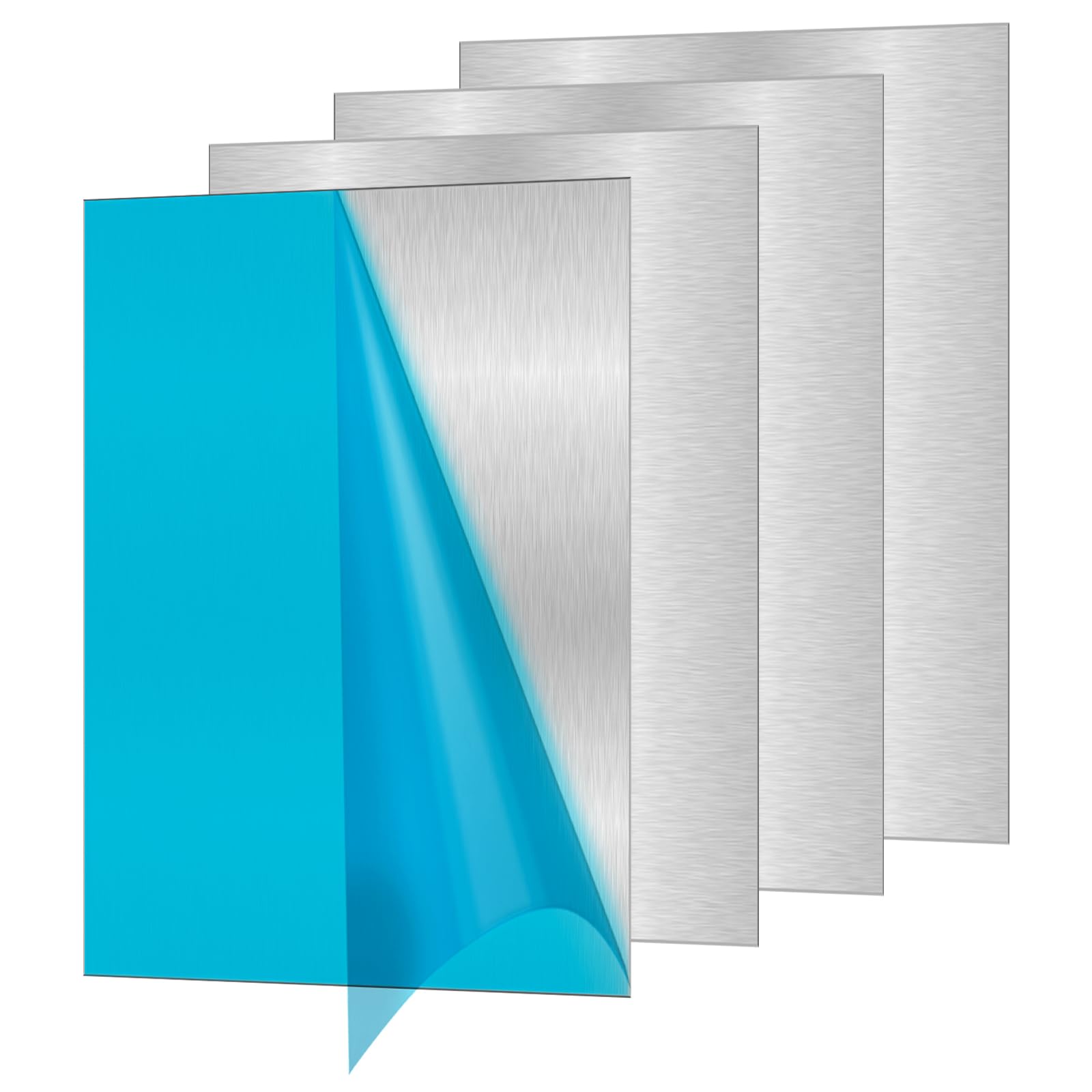 4 Stk Aluplatten 6061 Aluminiumblech 30 * 20cm Aluminium Platte 2mm Aluminiumblech mit beidseitiger Schutzfolie Aluminium Blech für Modellbau Messebau Diy Handwerk
