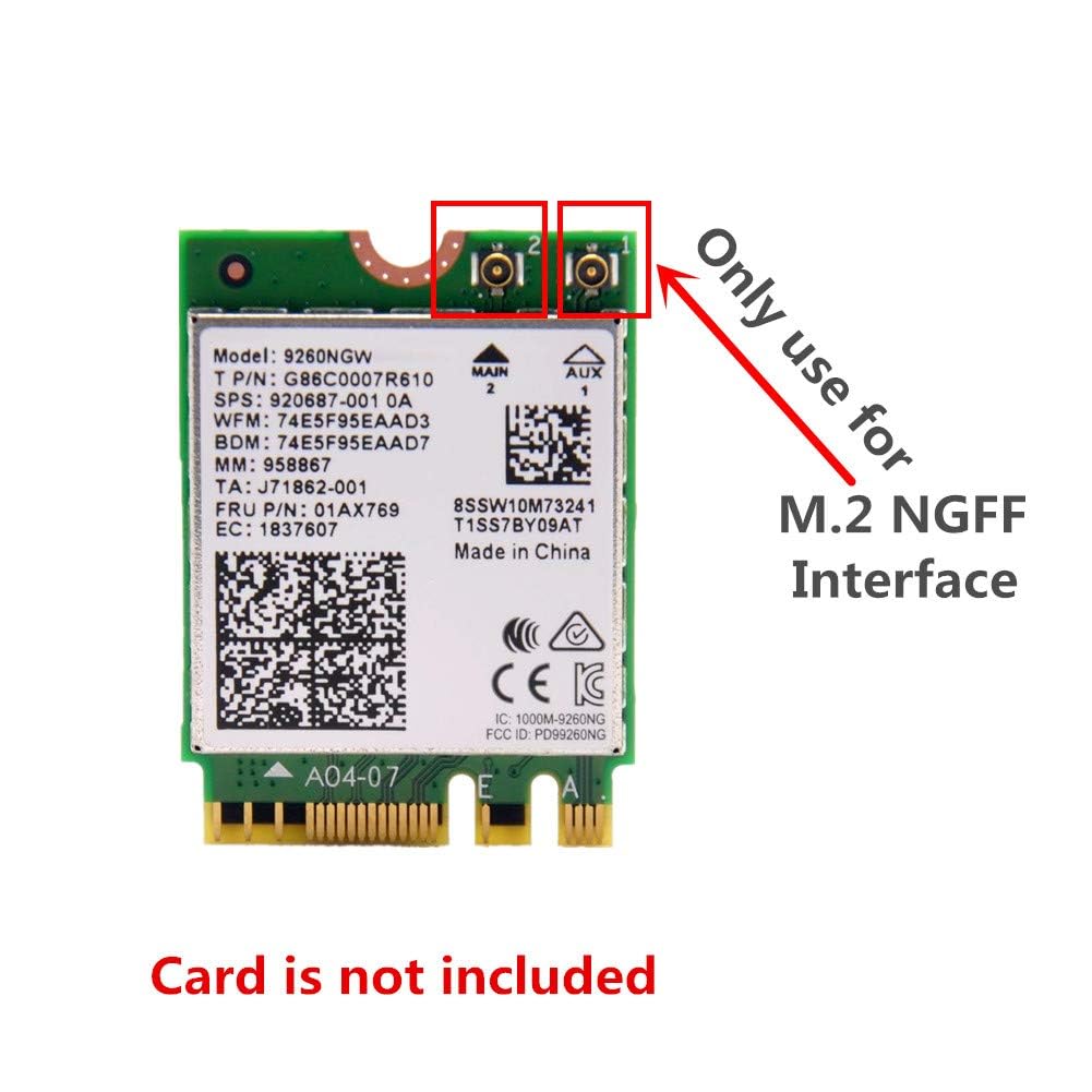 M.2 NGFF External Antenna 2 X M.2 WiFi Antennas + 2 X IPEX4 Cables ...