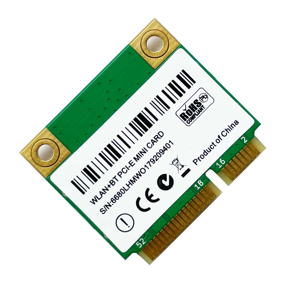 AX200HMW Carte Wi-FI AX200, Module de Carte réseau sans Fil Wi-FI 6 Mini PCIE 802.11ax 160 MHz BT 5.2 Adaptateur de Carte réseau Bluetooth Compatible pour Win10