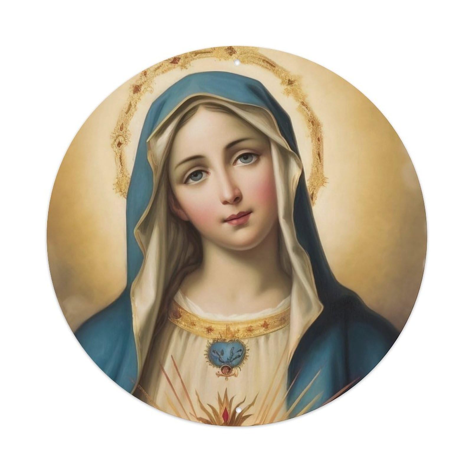 Religious The Great Virgin Mary Metal Tin Sign