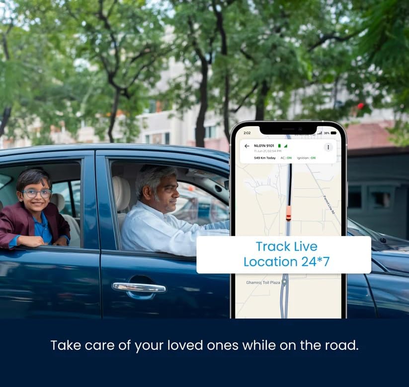 Image of Wheelseye Vehicle GPS Tracking Device with Free 1 Year App Subscription with Remote Lock, Live Tracking & Geofencing - SIM Card Included - Compatible with Cars and Bikes