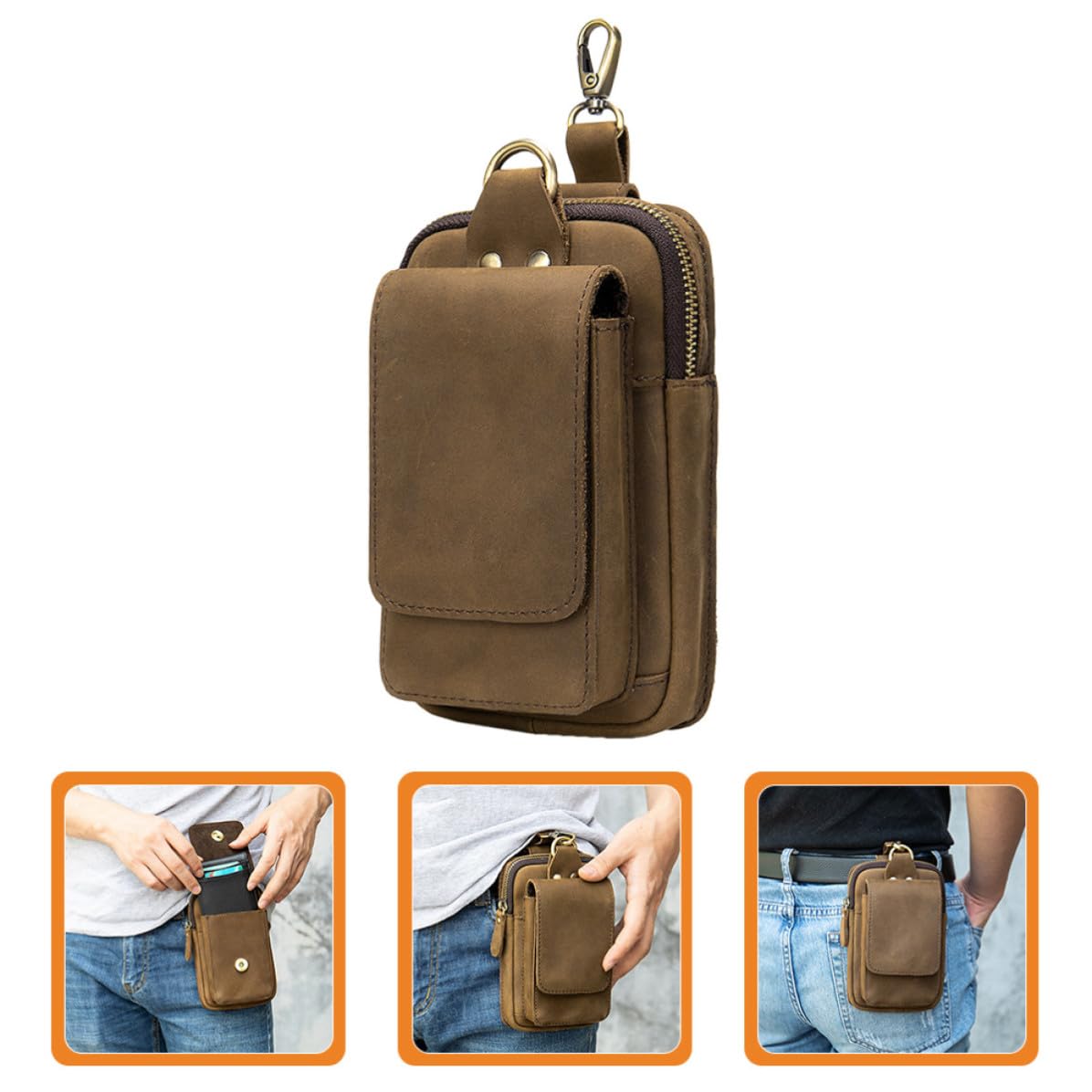 Funda Táctico Grande Móvil Cinturón para Bolsa Teléfono de PU