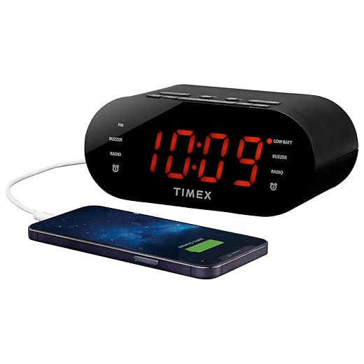 Timex Dual Alarm Clock with USB & Wireless Charging Options – Digital Clock with Dual Alarms review
