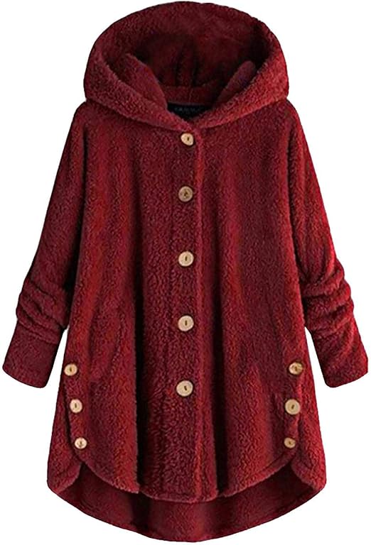 Qmfvqi Herren Winterjacke Mit Kapuze - Warme Fleecejacke Für Übergangszeit