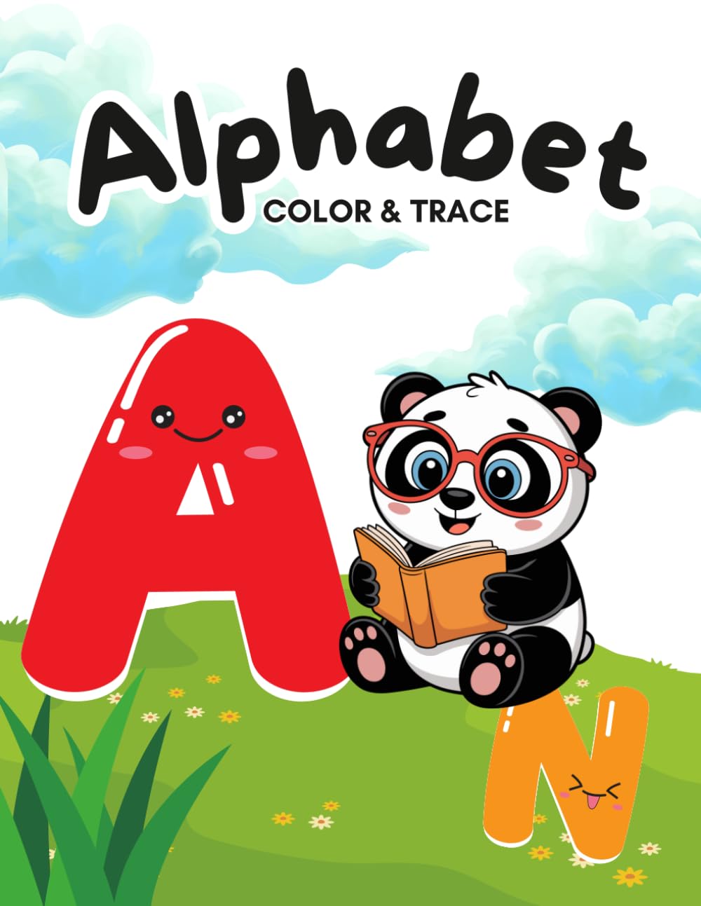 A-Z Alphabet Coloring Book - Color & Trace