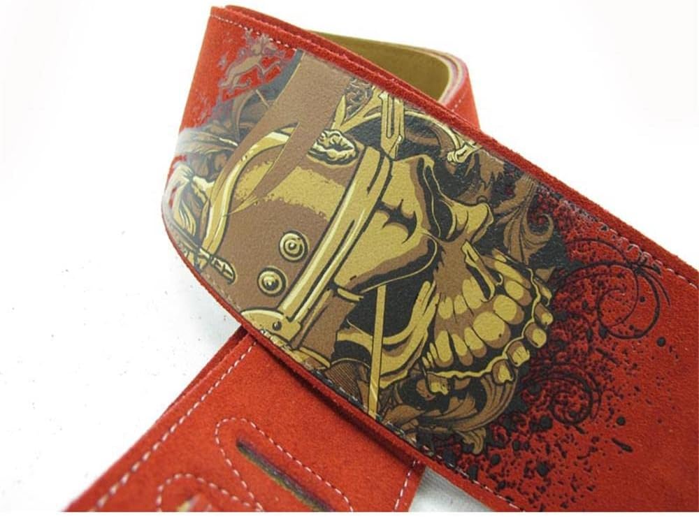 Premium Double Layer Leather Guitar Strap Soft Length Adjustable Classic Acoustic Guitar Strap Accessories Guitar Part