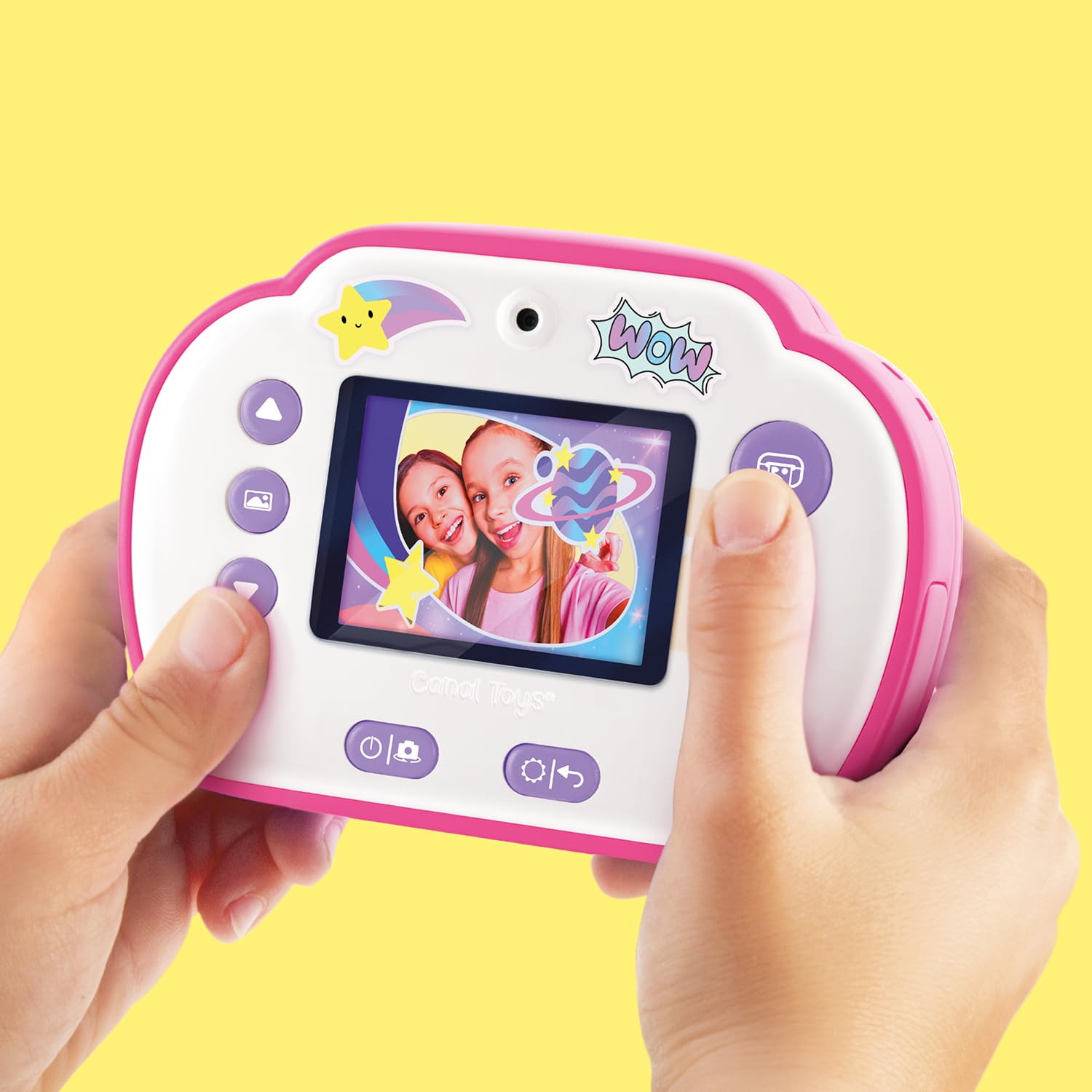 Canal Toys - Photo Creator - Appareil Photo à Impression Instantané Rose pour Enfants de 4 Ans+ - Selfie & Caméra Vidéo - Impression sans Encre sur Papier Thermique - Cadre - Idée Cadeau - CLK 013