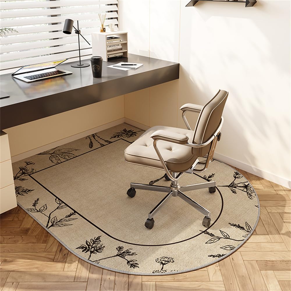 Tapete vintage para silla de oficina, antideslizante, para alfombras y madera dura, multiusos, para juegos y escritorio, diseño moderno, 80 x 120 cm (estilo francés)