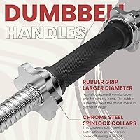 Vista 5 de A2ZCARE - Agarraderas estándar de mancuernas, agarraderas de mancuernas de 1", agarraderas ajustables de mancuernas de 1" en pares, se ajustan a