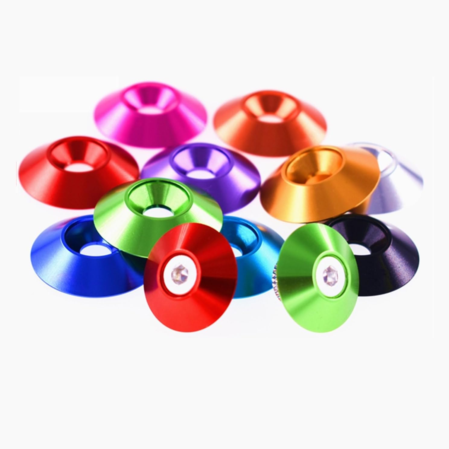 Countersunk Washer,Metal washers, 5PCS M2 M2.5 M3.5 M4 Aluminum Colourful Countersunk Umbrella Flat Head Screw Concave Conical Decorative Groove Washer Gasket Color : MA(Brown Orange,M3.5)