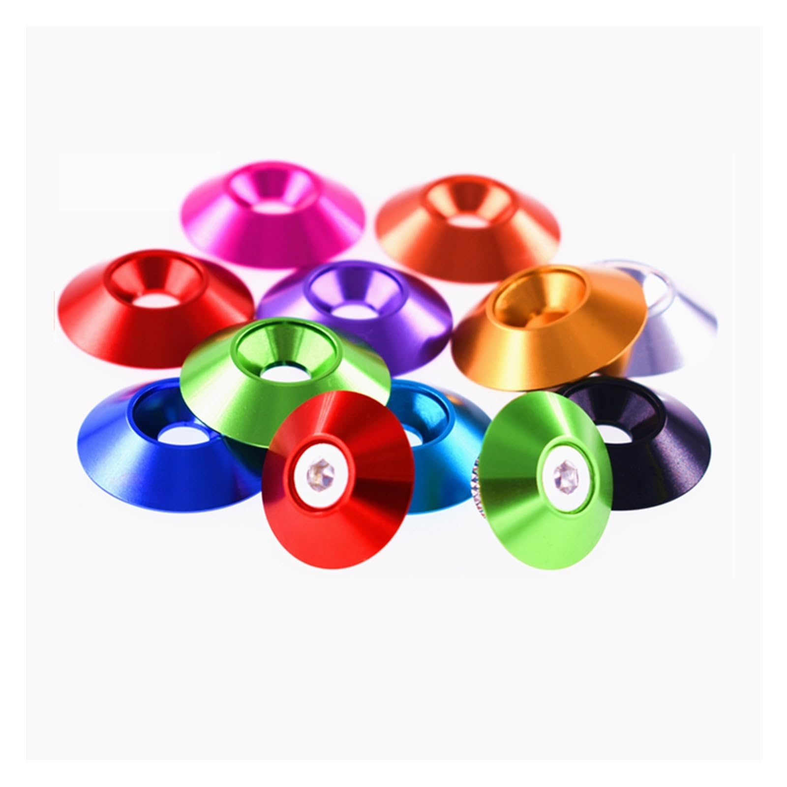 5 rondelle a tazza in acciaio inossidabile 304, 5 pezzi M2 M2,5 M3,5 M4, rondelle in alluminio colorate, testa svasata piatta, guarnizione con scanalatura conica(Peach,M4)