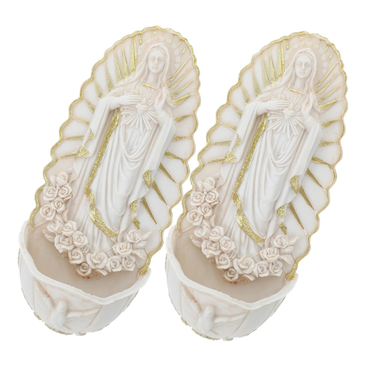 Colgante de fuente de agua sagrada Guadalupe con decoración católica elegante