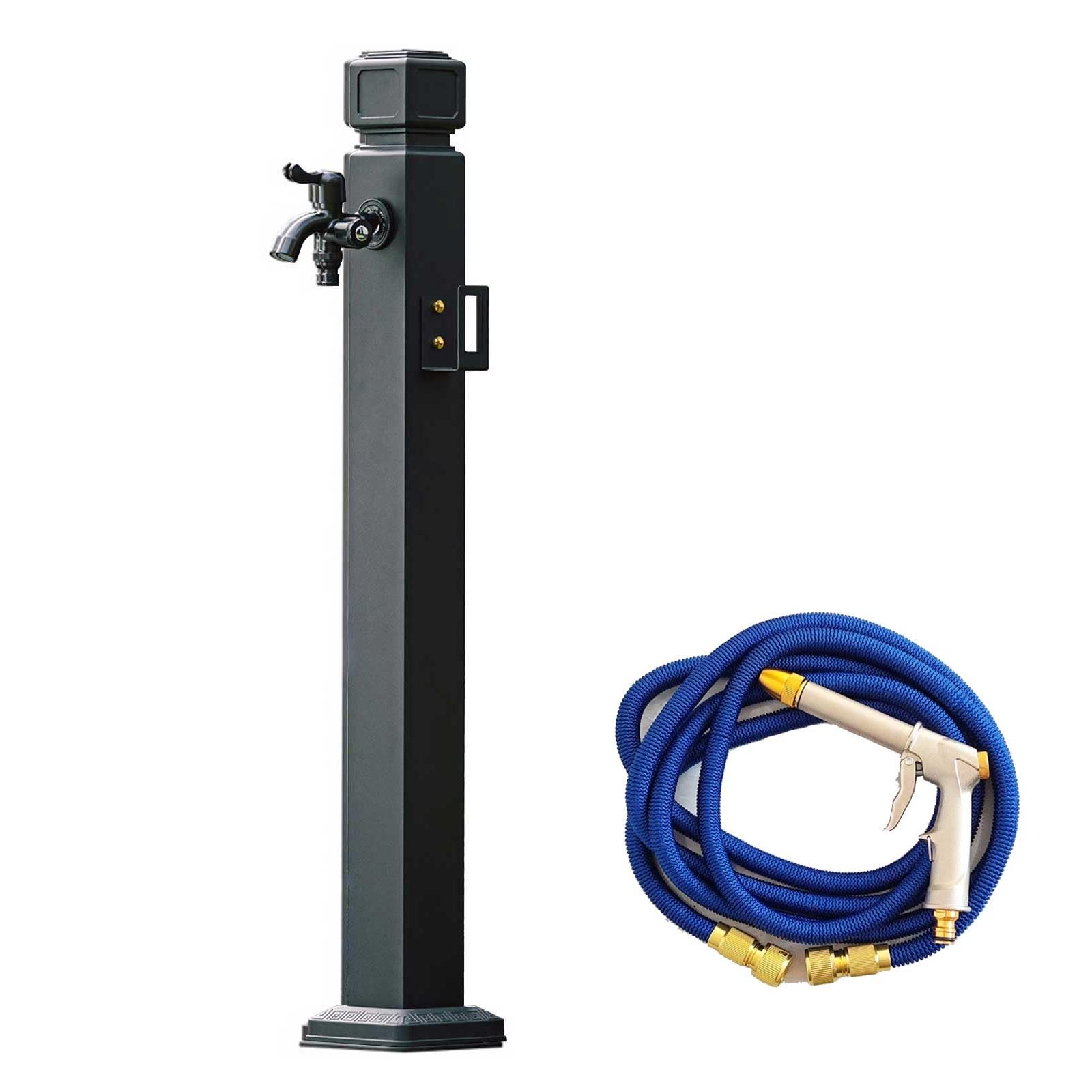 BHGFYXBS Freestanding Aluminum Alloy Vertical Garden Water Column With Faucet & Spray Gun, 37In Antifreeze Irrigation System For Efficient Outdoor Washing And Gardening,size_name-95cm/37in