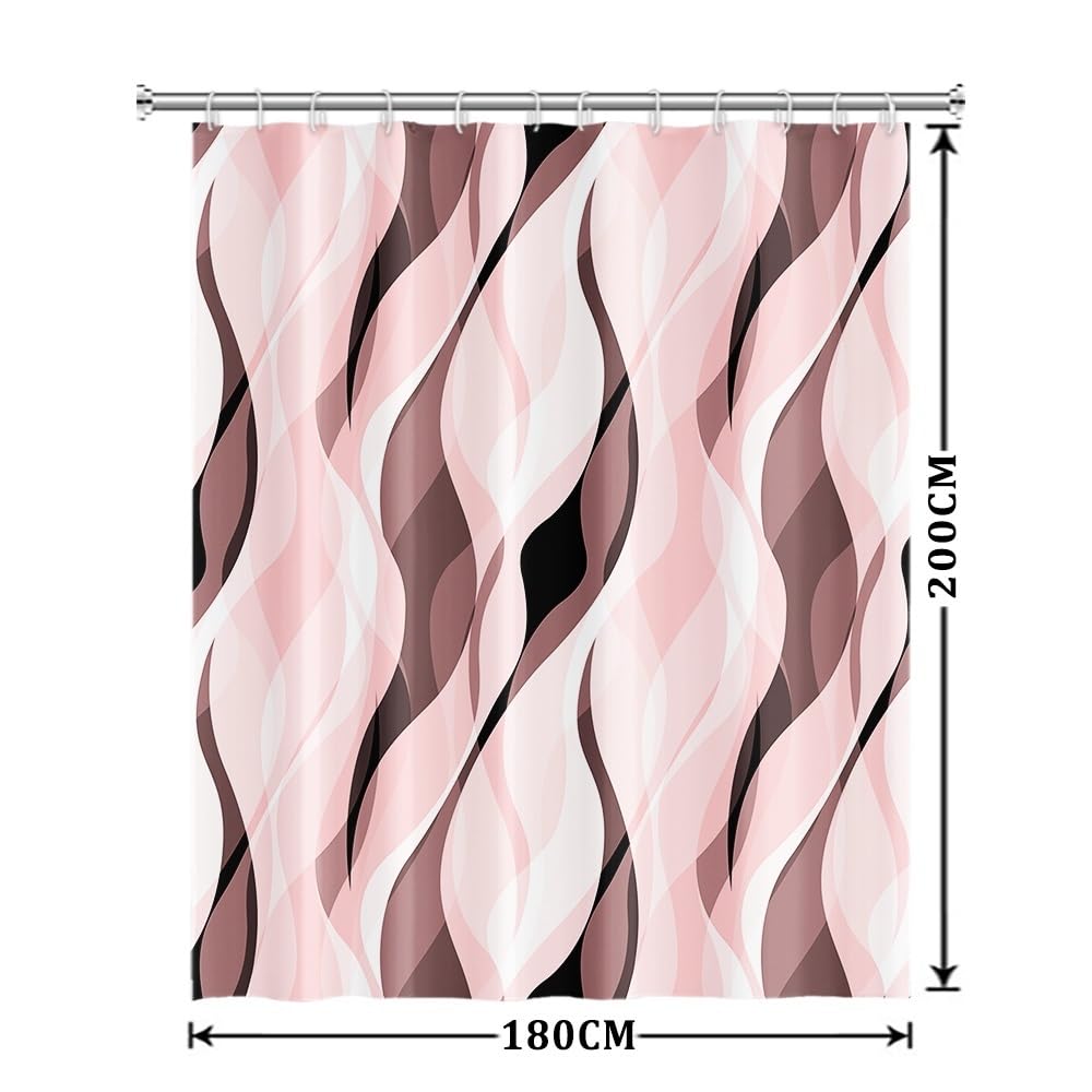 Uiiooazy Pastel Pink Shower Curtain - Image 2