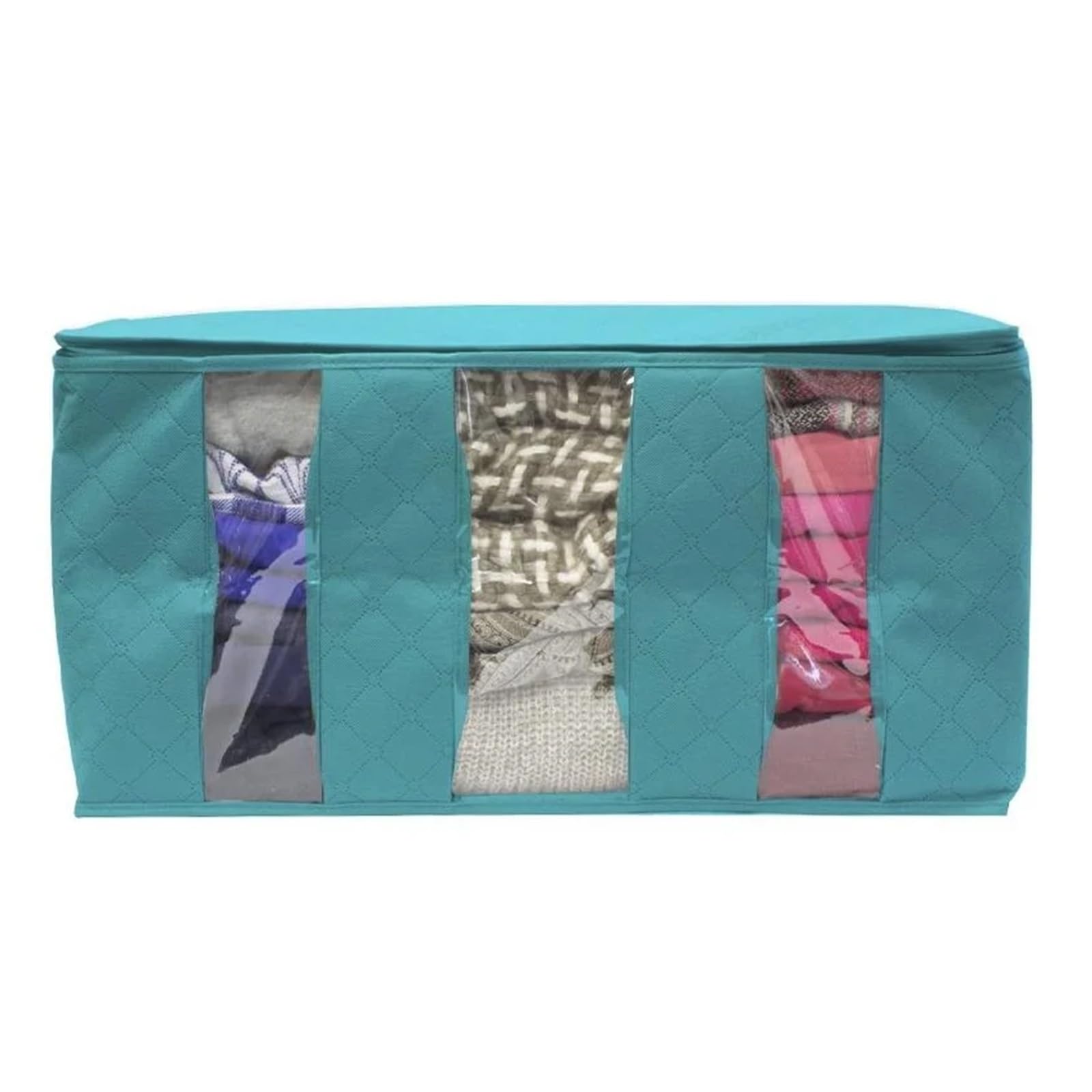 DSFIHJO Large Capacity Storage Bags Large Blanket Clothes Organization And Storage Containers For Comforters Bedding Foldable Organizer(Blue)