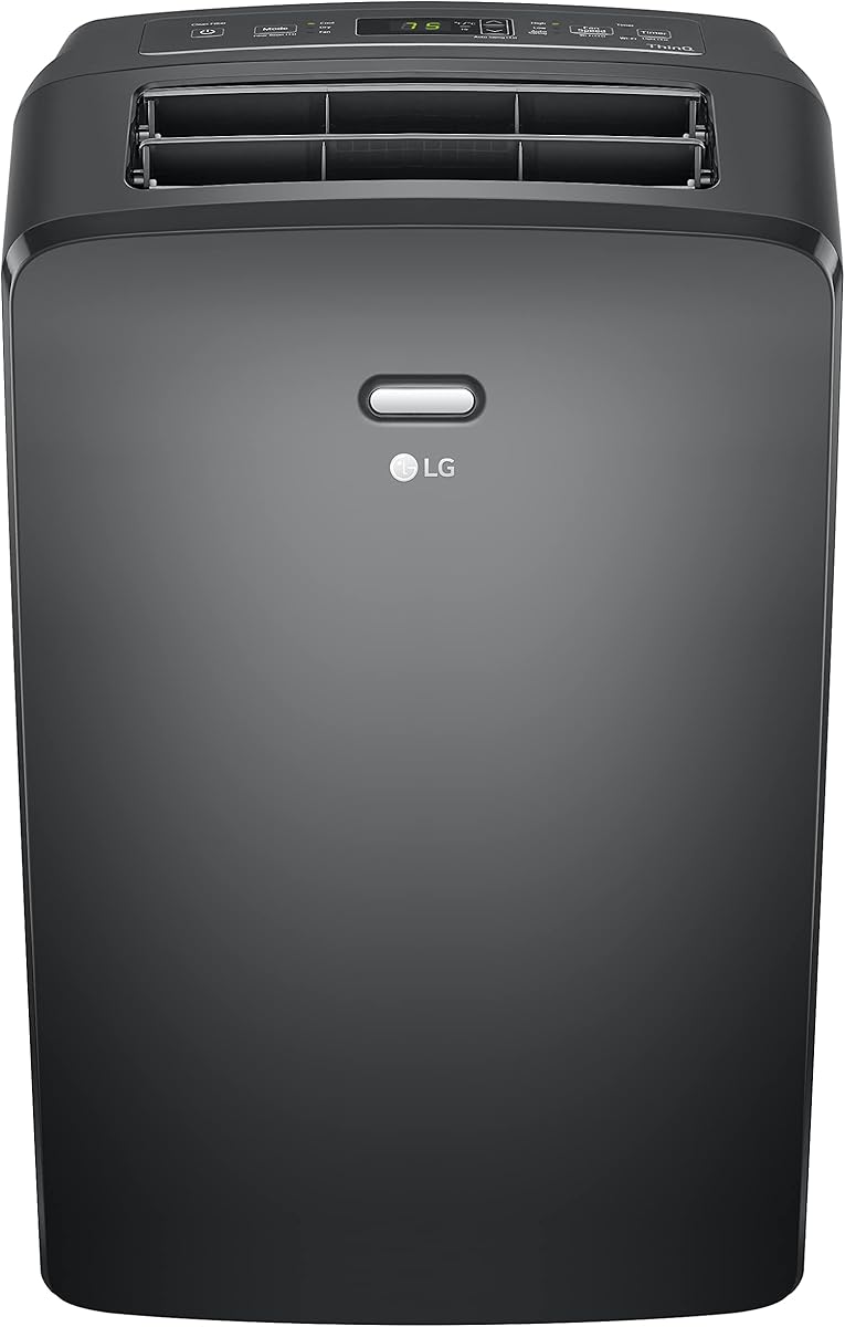 LG 8000 BTU (DOE) / (12000 ASHRAE) Portable Air Conditioners Cools 350 Sqft Easy Install & WiFi App Remote Eco-friendly, Quiet Small & Medium Room Air Conditioner AC Unit Home Gray LP0823GSSM