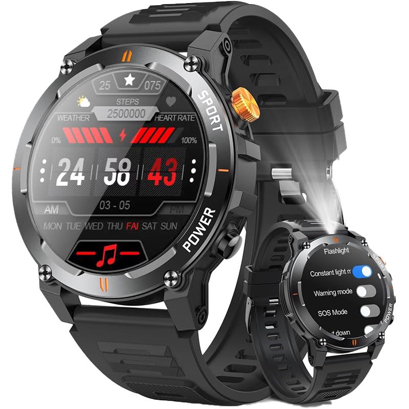 La mejor comparación de android wear smartwatch para comprar online. 49 Smartwatch, Reloj Inteligente Hombre 1.52, Monitor De Frecuencia Cardíaca/Oxígeno en Sangre/Presión Arterial, Múltiples diales, Múltiples Modos Deportivos, Monitor De...