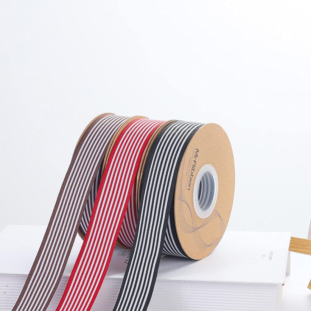 Ribbons For Gift Wrapping Ribbon For Fabric Satin Ribbons 30 Jardów 2.5 Cm Gwintowany Wstążka Cake Flower Tape Wstążka Prezent Opakowania Z Wstążkami-Gwintowana Wstążka [Kawa]
