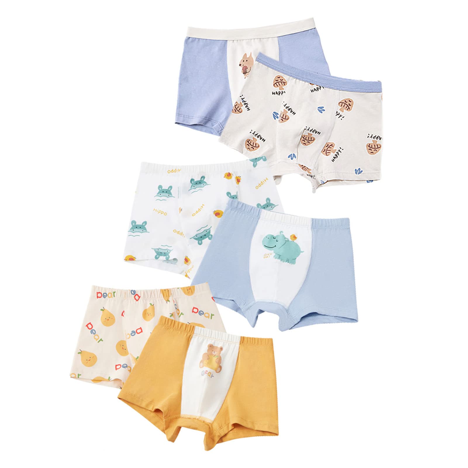 Boxer Bambini E Ragazzi Pacco da 4/6, Biancheria Intima dei Pugili del Tronco del Neonato Animale del Fumetto, Adatto per Altezza 110-140cm