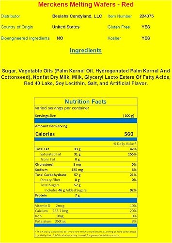 Miniatura 6 de Merckens Obleas de revestimiento Obleas de fusión Rojas 2 libras